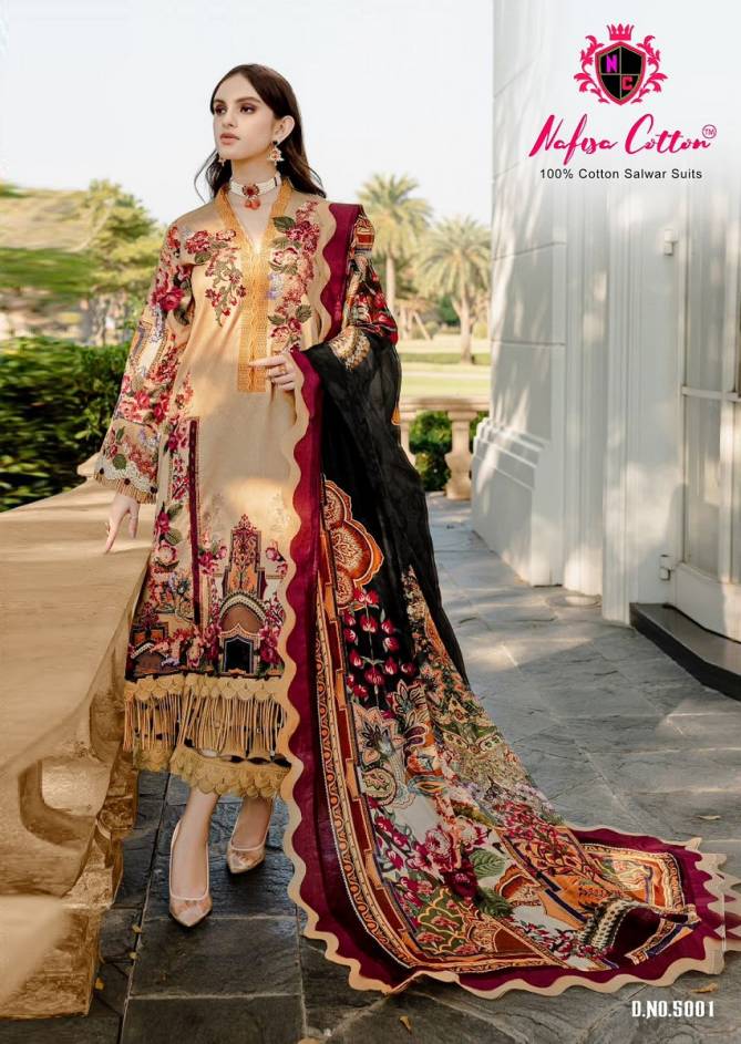 Mahera Vol 5 By Nafisa Printed Karachi Cotton Dress Material Wholesale Clothing Suppliers In India
